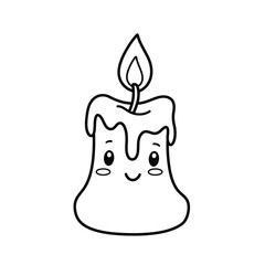 candle on a white background