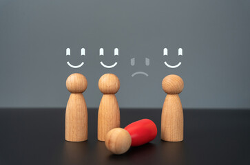 Discontent and dissatisfaction causes depression and dismissal of the participant from the group....