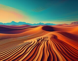 Naklejka premium stripes in the desert