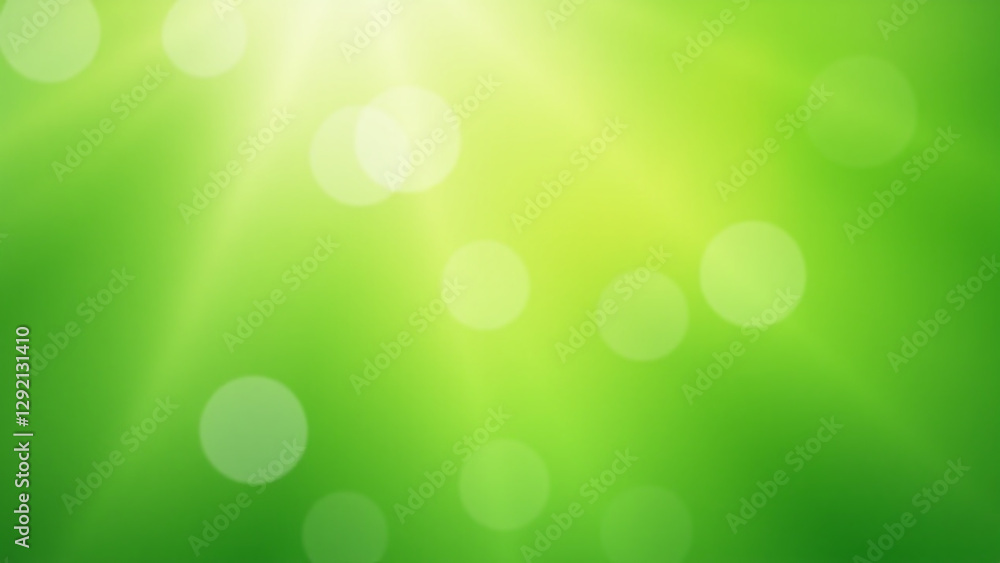 Aufkleber abstract spring background features blurred green bokeh bright lights subtle