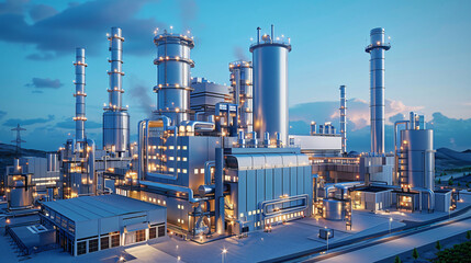 Obraz premium A visionary look at biomass energy in a futuristic world, highlighting eco-friendly innovations and cutting-edge technology.