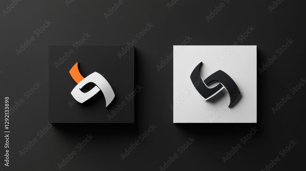 Poster Comparison of outdated logo and modern sleek redesign showcasing branding evolution and visual identity transformation. Generative AI