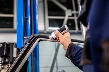 Lube door channels with oil, protection in cold weather. Coating silicone grease on weather...