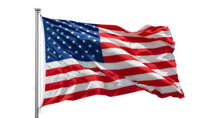 American Flag Waving Proudly in the Breeze