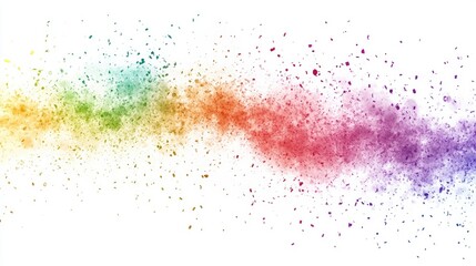 Rainbow Color Confetti Falling: Rainbow color confetti falling down,