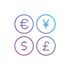 Coins Vector icon