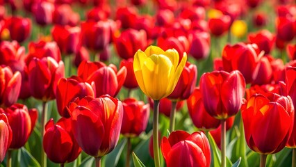Obraz premium red and yellow tulips