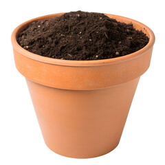 soil in pot, no plants