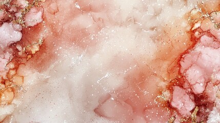 Fototapeta premium A pink and white background with a red and gold swirl