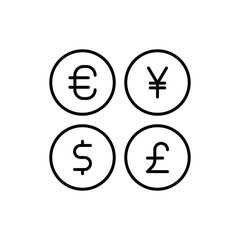 Coins Vector icon