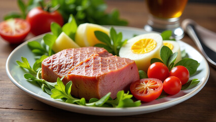 german people traditionally eat osterhams easter sunday dinner potatoes