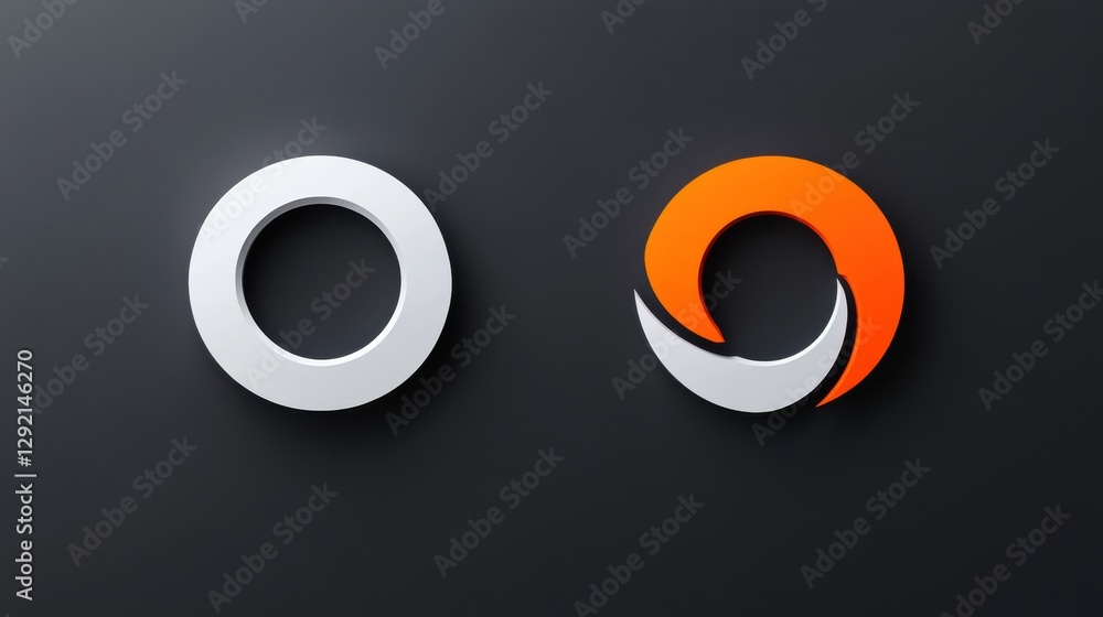 Aufkleber Outdated and modern logo comparison showcasing branding evolution and design refinement strategies. Generative AI