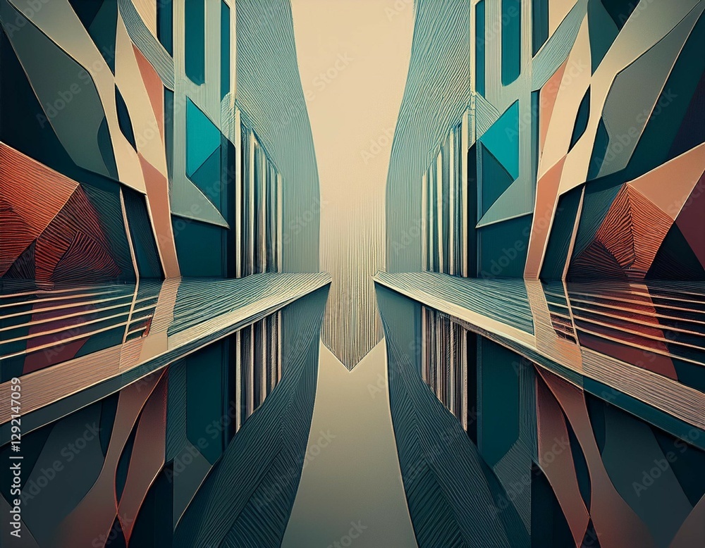 Poster modern building abstract background pattern
