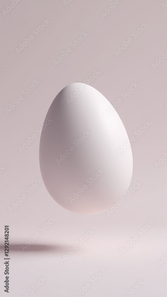 Poster levitating easter egg design features minimalism happy easter theme copy space text animation render