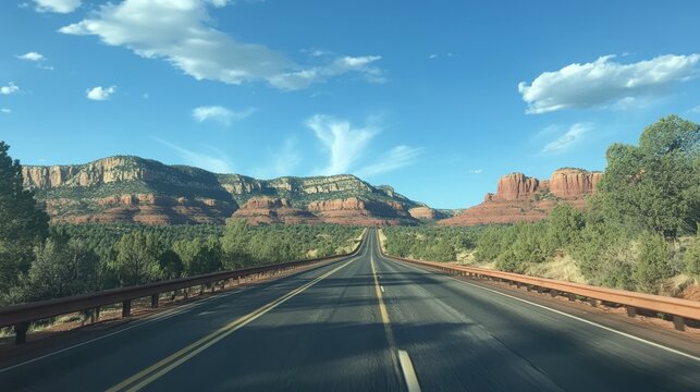 View of the Midgley Bridge on Arizona 89A Near Sedona