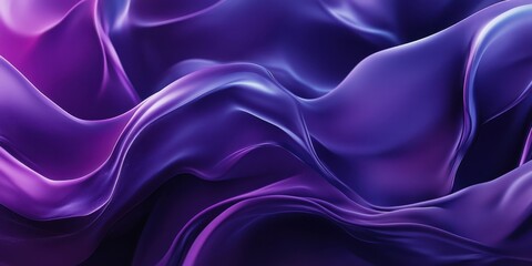 Obraz premium Abstract waves of fabric or fluid in varying purple hues