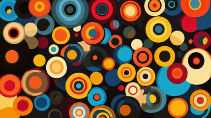 Fototapeta premium Abstract background - multicolored circles, trendy minimal geometric design, vector illustration