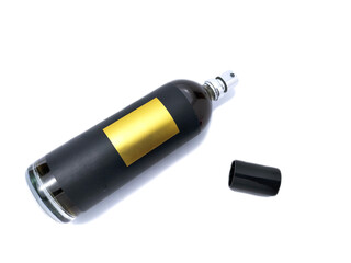 blank black glass perfume bottle