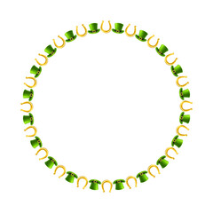 St. Patrick wreath with Leprechaun Top Hat.