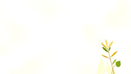 Ethereal Harmony Soft Feminine Abstract Art Against Fresh Green and Yellow