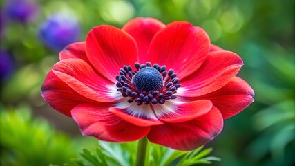 red poppy flower in garden