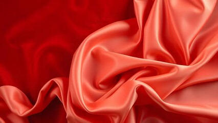 Obraz premium Velvet Dreams Feminine Abstract Art in Soft Tones Against Deep Red