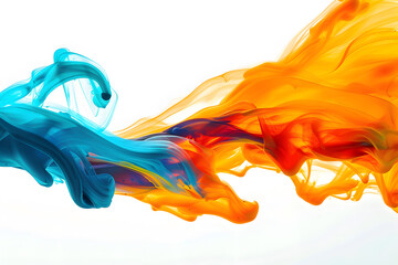 Vivid color collision in fluid motion