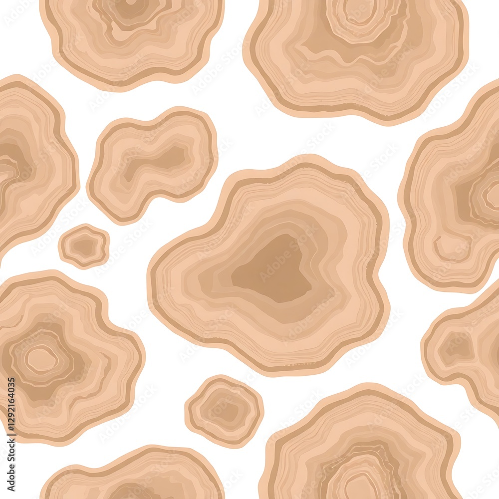Poster abstract wood grain pattern: seamless wood texture pattern featuring abstract shapes resembling tree