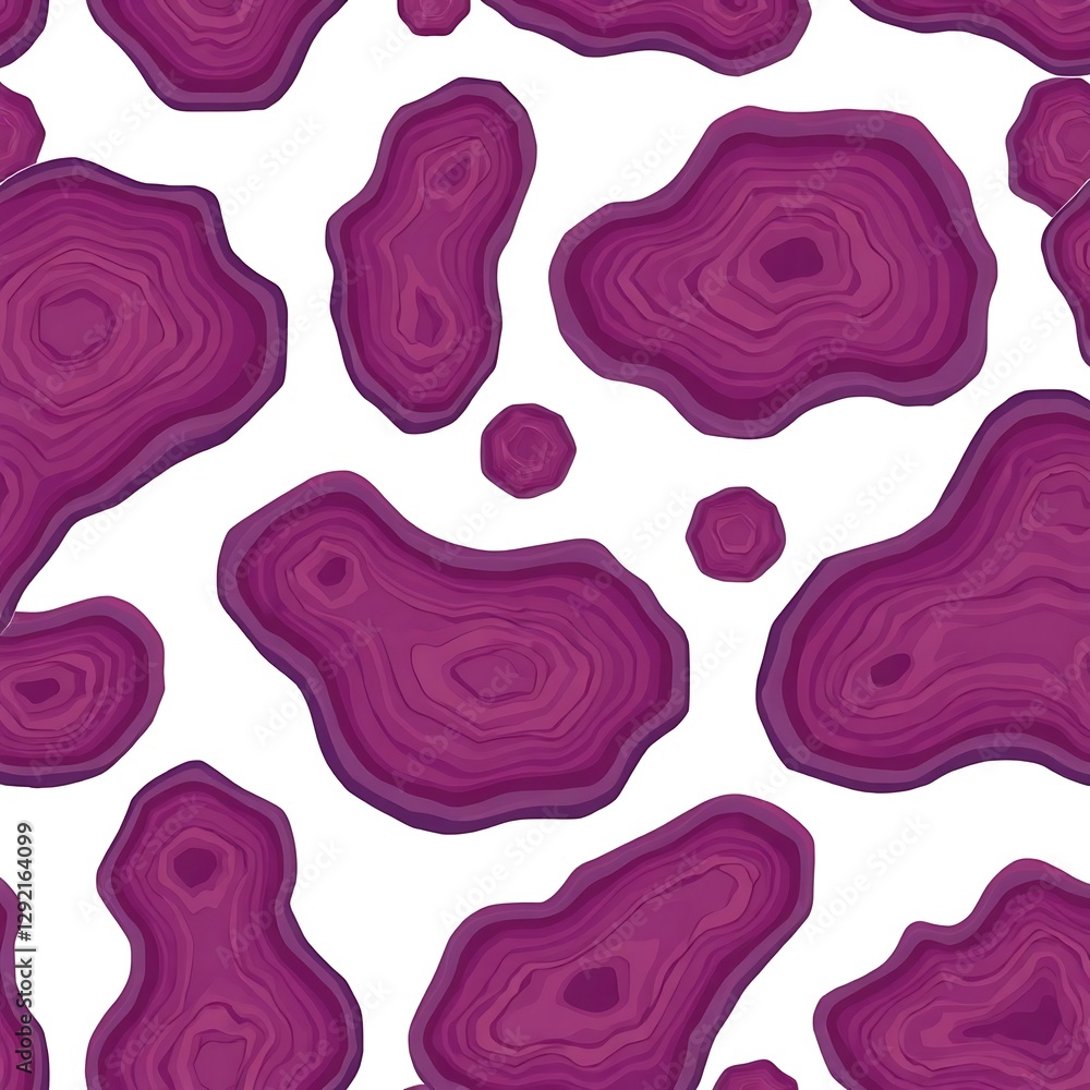 Poster abstract purple geode pattern: a vibrant, artistic pattern featuring stylized, layered purple geode 
