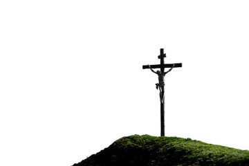 Jesus Christ Crucifiction isolated with clipping path