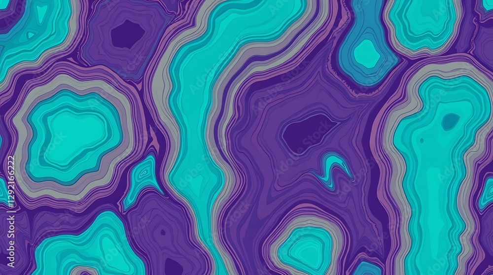 Poster abstract agate texture: a mesmerizing close-up of an agate stone, showcasing layers of vibrant color