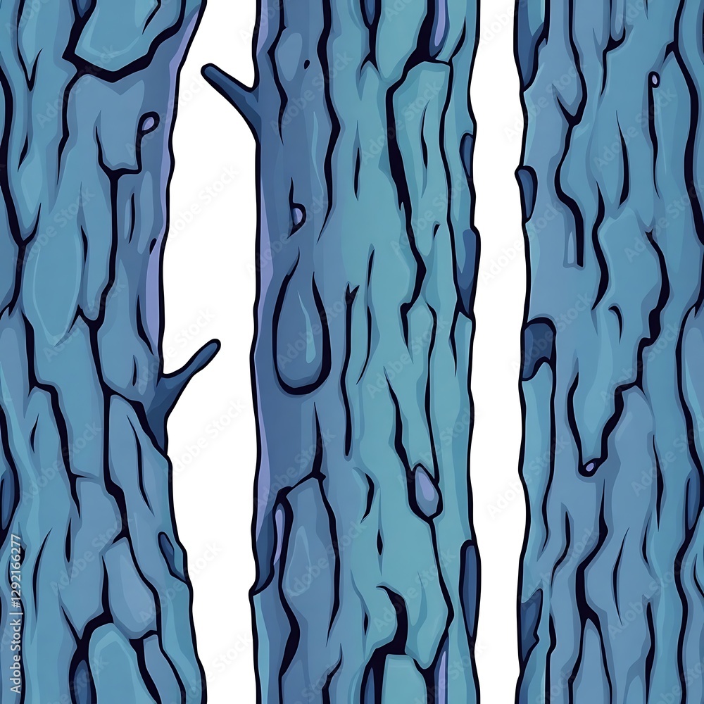 Poster seamless tree trunk texture: a captivating view of tree trunks provides a unique, textured surface i