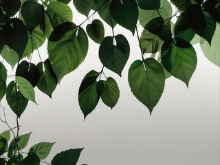 abstract background with green leaves,  leaves with transparent  background, seamless pattern with leaves, green leaves 