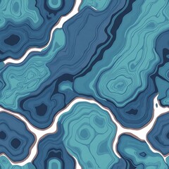 Obraz premium Abstract Agate Texture: An abstract pattern that evokes the mesmerizing beauty of a sliced agate stone, with layered bands of rich blue and teal hues, creating a captivating marbled effect.
