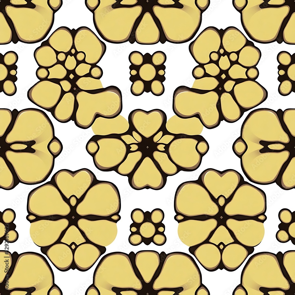Poster floral pattern: an elegant floral pattern with a repeating design of stylized flowers in a sophistic
