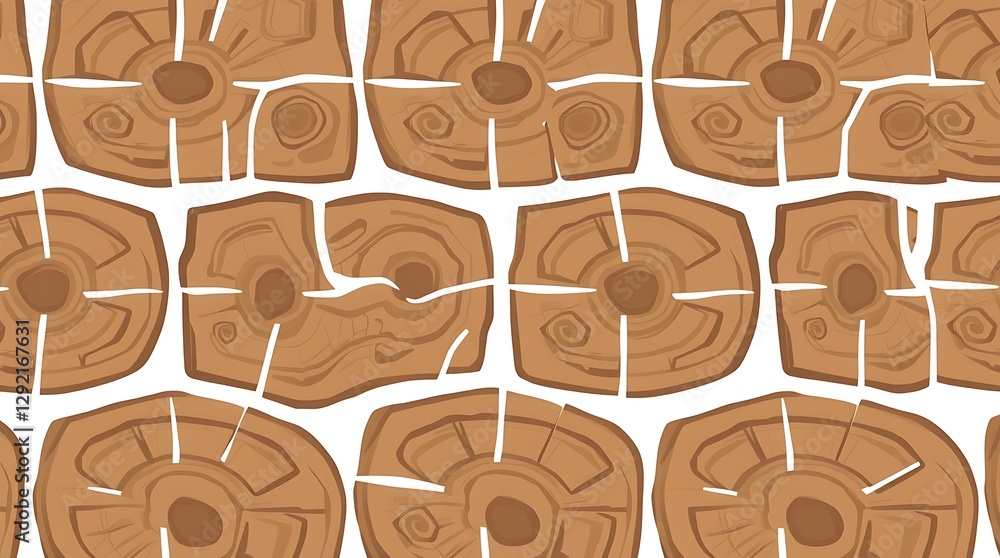 Poster rustic wood tile pattern: a detailed graphic design showcasing a repeating pattern of square, cross-