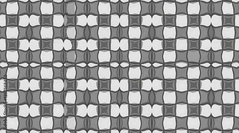 Poster monochrome geometric pattern: a seamless pattern of geometric shapes in shades of gray creates a vis