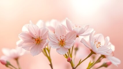 Pristine Spring Morning Dew-kissed Flowers in Soft Pastel Hues