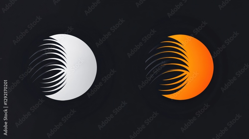 Poster comparison of outdated logo and modern sleek logo showcasing branding evolution concept. generative 