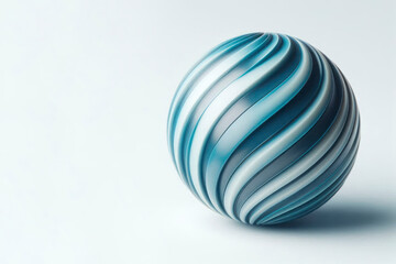 Obraz premium Abstract ball with wavy lines. Space for text.