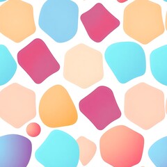 Seamless Abstract Forms: A playful and vibrant seamless pattern featuring colorful, irregular geometric shapes, creating a dynamic and modern design. 