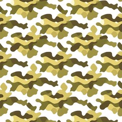Fototapeta premium Camouflage Pattern: A seamless camouflage pattern in olive and khaki shades, perfect for military or outdoor-themed designs, with repeating organic shapes