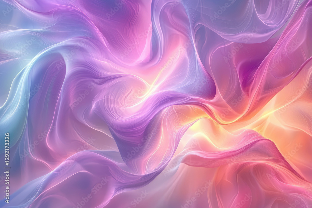 Aufkleber abstract swirling pastel colors creating a dreamy, ethereal and vibrant visual experience.