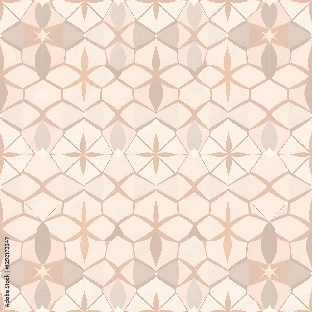 Poster geometric harmony: a seamless pattern unfolds with intricate geometric shapes, creating a sense of b