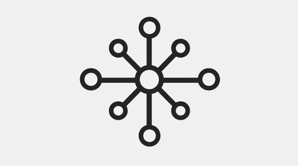 Flowchart icon from Commerce Set. Glyph style: bicolor flat symbol, black and white colors, rounded angles, gray background.