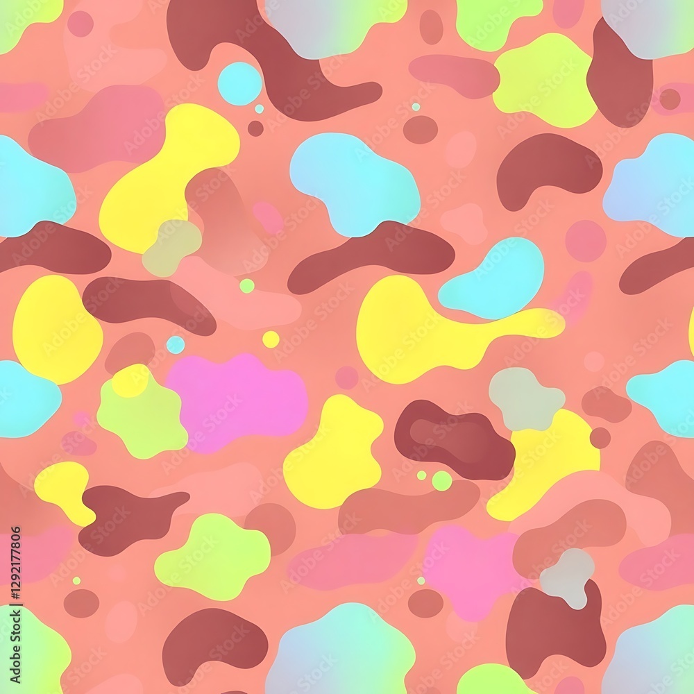 Aufkleber abstract watercolor splatter pattern: a seamless pattern of colorful, abstract watercolor splatters 