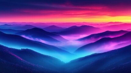 Fototapeta premium Serene Mountain Dawn