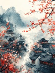 Misty Mountain Village, Cherry Blossom