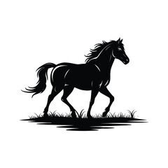 horse silhouette vector