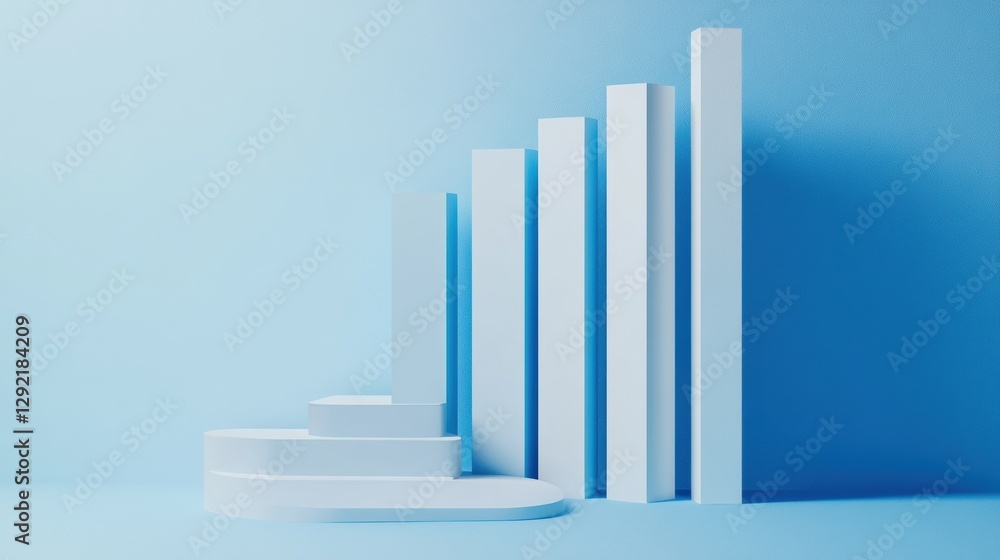 Poster sales growth displayed through a before and after bar chart showcasing low sales and exponential inc
